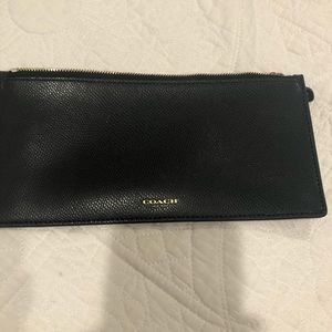 Coach black purse pouch